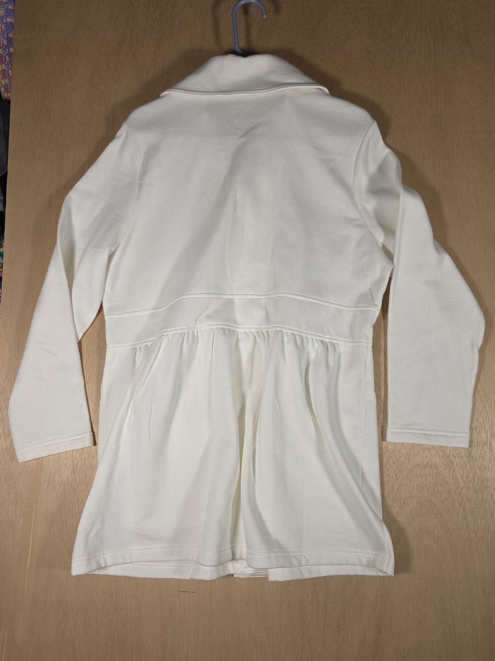 Soft Cream Button-Front Pea Coat by Sporto - Picture 3 of 4